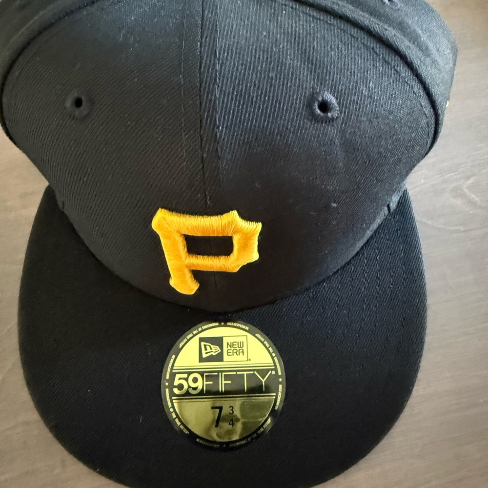 New Era Black Cap with White and Yellow Logo